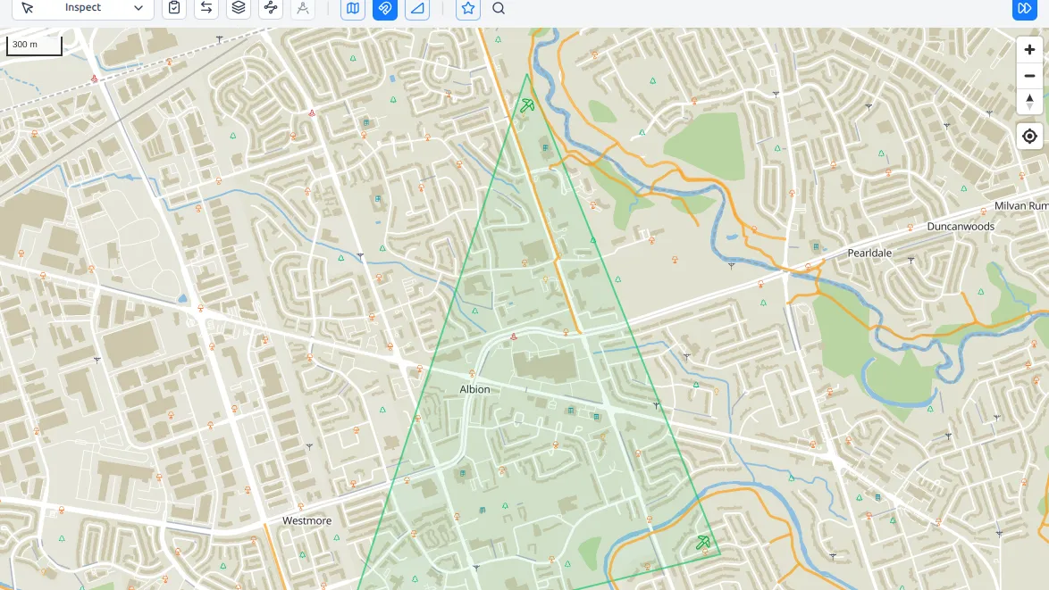The Aptli live map showing feature health and status at a glance